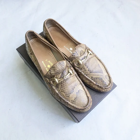 Gucci Horsebit Loafers Python Snakeskin Men\'s 10 Brown Gold Leather GUCCI Python Snakeskin Leather Horsebit Loafers Shoes Size 7  main image 2